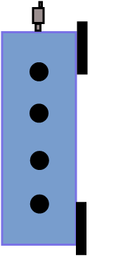 Bouteille de mélange, 50 litres, vue profil