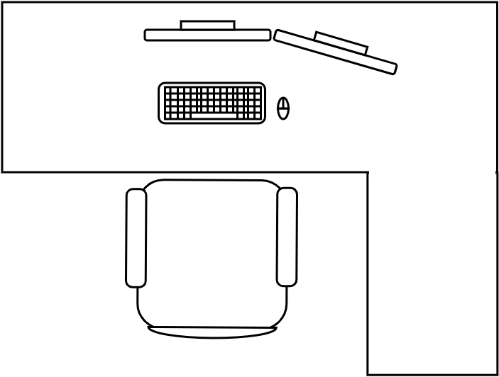 Desk 180 x 140 cm