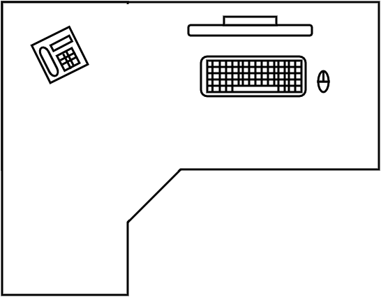 Bureau 180 X 140 cm (sans chaise)