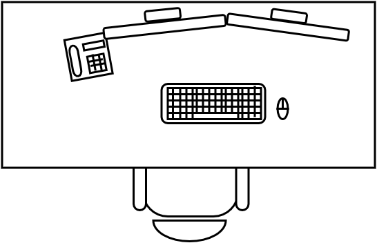 Bureau double écran