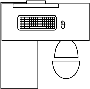 Bureau pliable réel