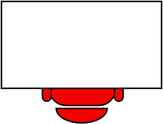 Bureau rectangulaire 110 X 80 cm