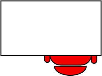 Bureau rectangulaire 110 X 80 cm