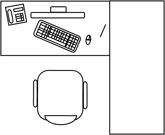 Bureau rectangulaire 120 X 60 cm + bureau 60 x 147 droite