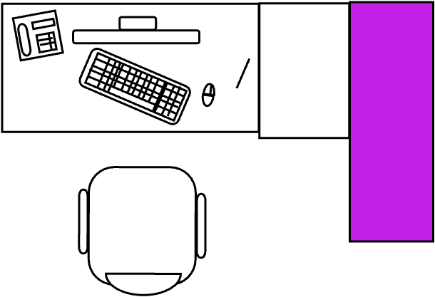 Bureau rectangulaire 120 X 60 cm + kallax etagere 112 x 39 + casson 42x63