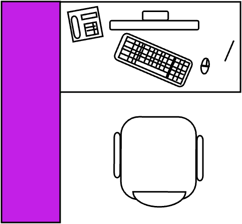 Bureau rectangulaire 120 X 60 cm + kallax etagere 147 x 39