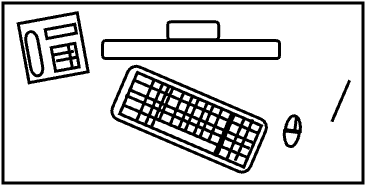 Bureau rectangulaire 120 X 60 cm