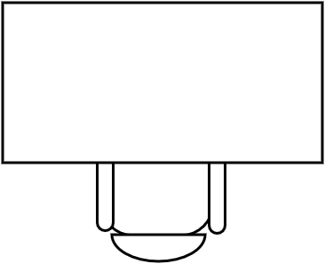 Bureau rectangulaire 120 X 60 cm