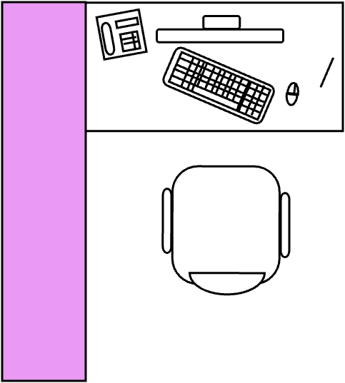 Bureau rectangulaire 120 X 60 cm + rangement 144 x 39