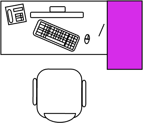 Bureau rectangulaire 120 X 60 cm + rangement Kallax 77 x 39