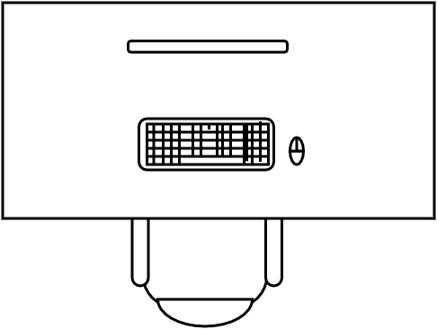 Bureau rectangulaire 140 X 80 cm