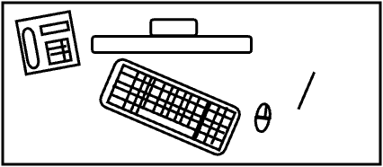 Bureau rectangulaire 140 X 60 cm