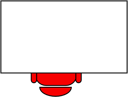 Bureau rectangulaire 140 X 80 cm