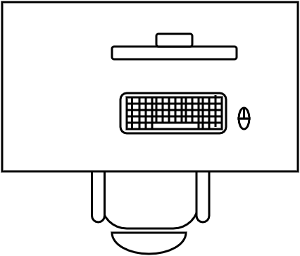 Bureau rectangulaire 140 X 80 cm