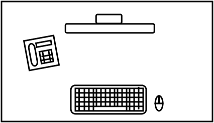 Bureau rectangulaire 140 X 80 cm