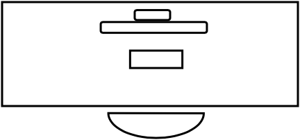 Bureau rectangulaire 142 X 50 cm