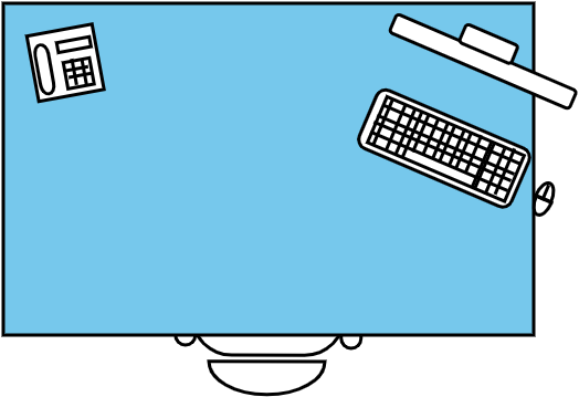 Bureau rectangulaire 160 X 100 cm