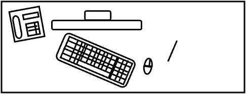 Bureau rectangulaire 160 X 60 cm