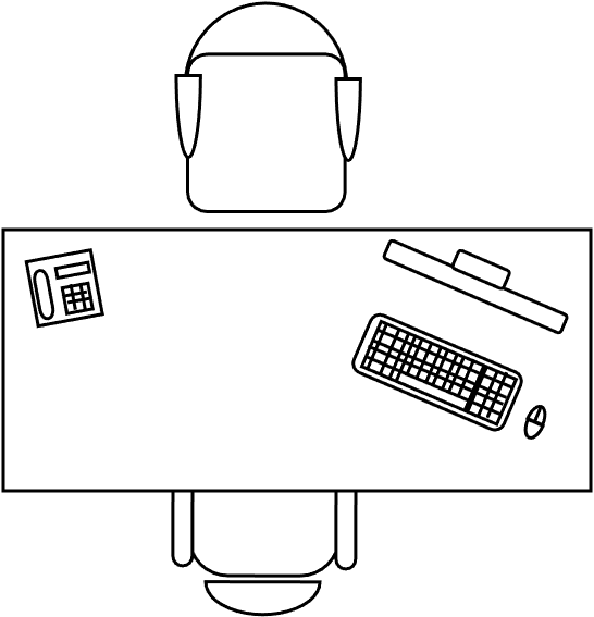 Bureau rectangulaire + chaise 180 X 80 cm