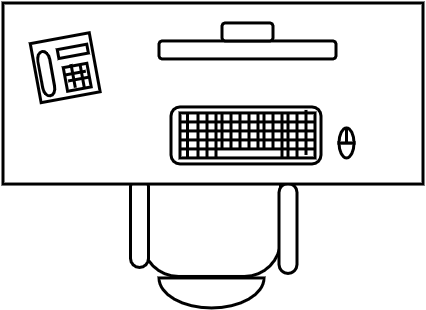 Bureau rectangulaire