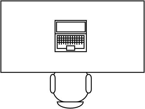 Bureau Share Desk 160 X 80 cm
