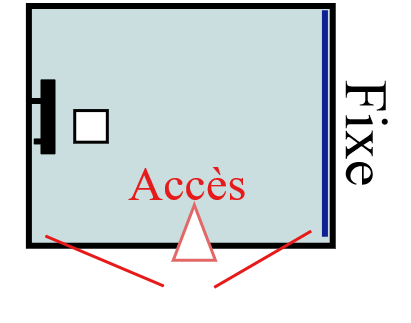 CABINE DE DOUCHE EN ANGLE  D -100 X 80 ACCES FACE 2 P