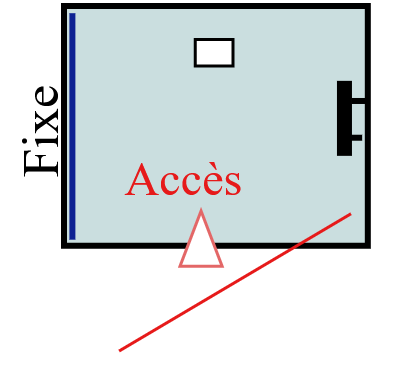 CABINE DE DOUCHE EN ANGLE  G -100 X 80 ACCES FACE 1 P