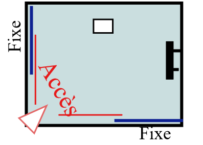 CABINE DE DOUCHE EN ANGLE  D -100 X 80 ANGLE 2 C