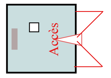 CABINE DE DOUCHE EN NICHE   80 X 80 ACCES  FACE 2P