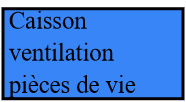 Caisson Ventilation pièces de vie + couloir