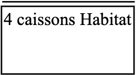 caissons Bocksey Habitat 90 x 46 cm