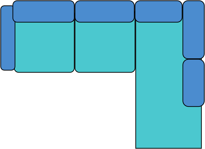 Canapé d'angle droit
