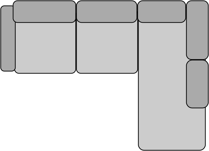 Canapé d'angle droit