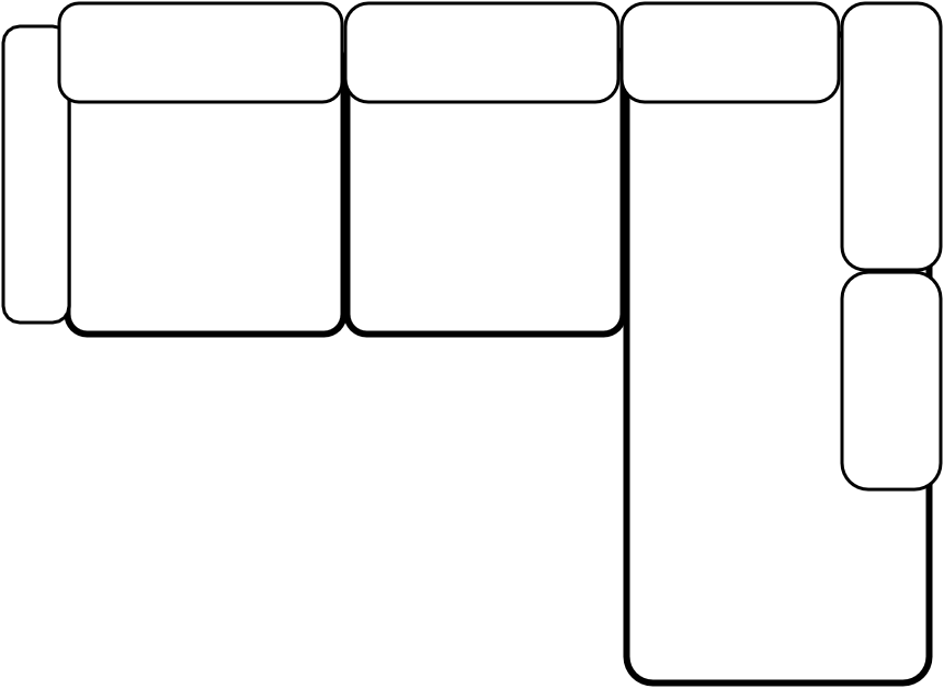 Canapé d'angle droit