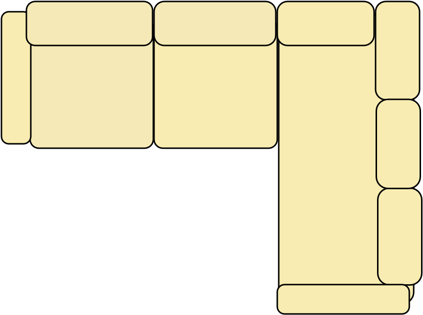 Canapé d'angle droit