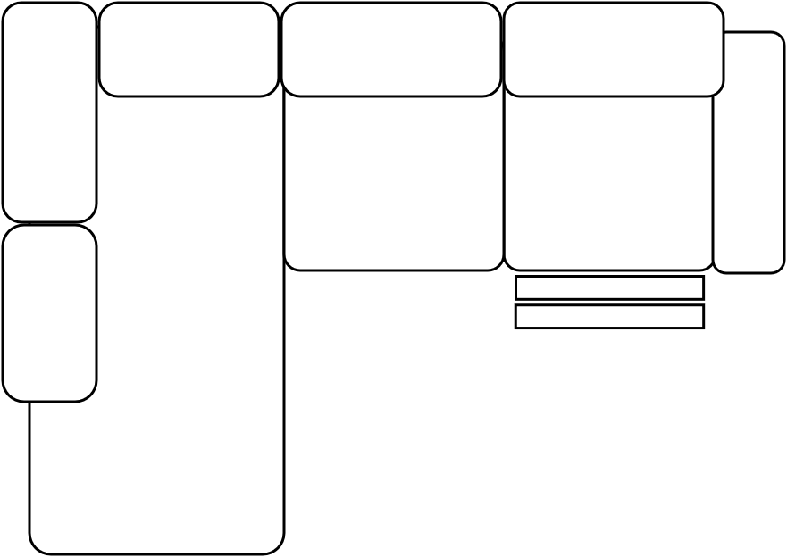 Canapé d'angle gauche avec méridienne