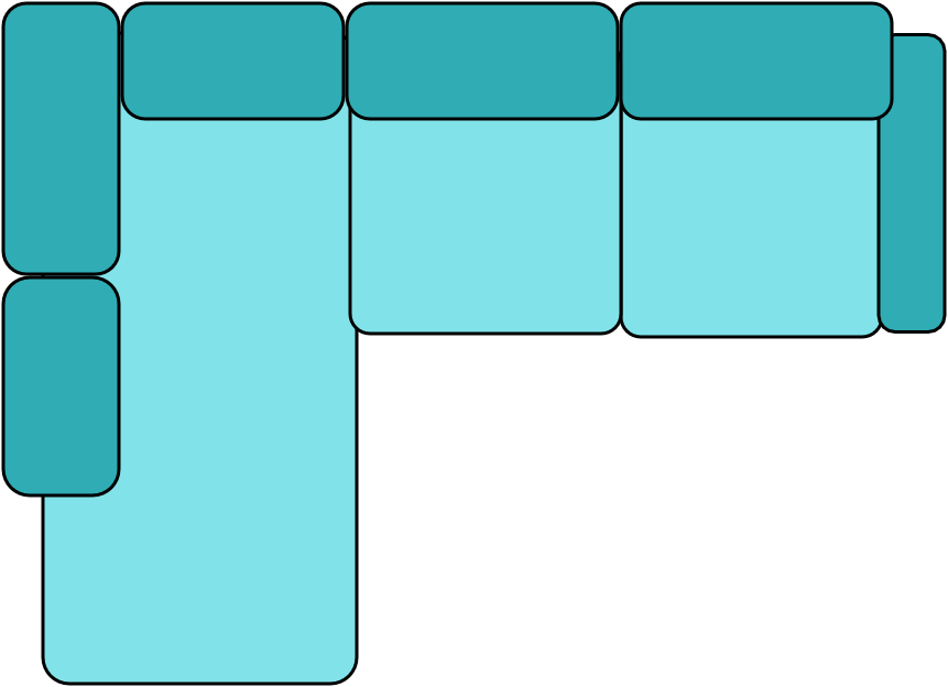 Canapé d'angle gauche