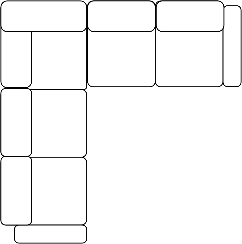 Canapé d'angle + méridienne