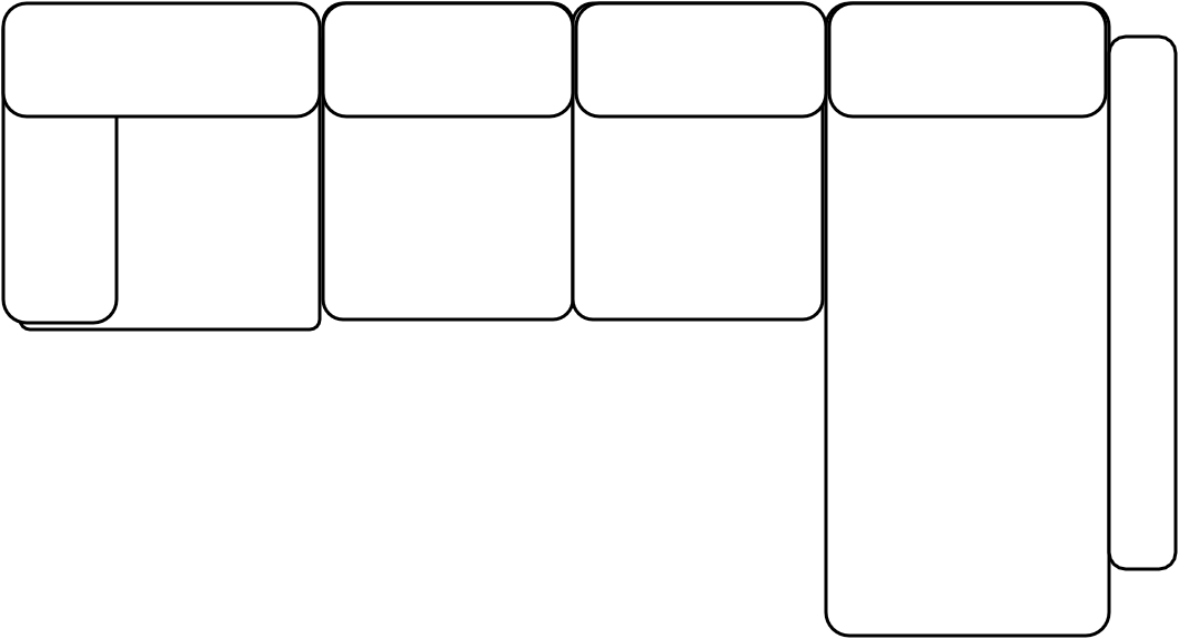Canapé d'angle + méridienne