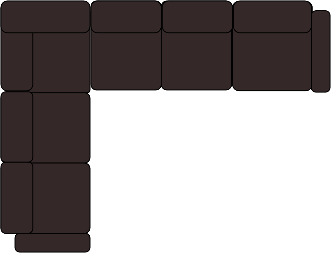 Canapé d'angle + méridienne