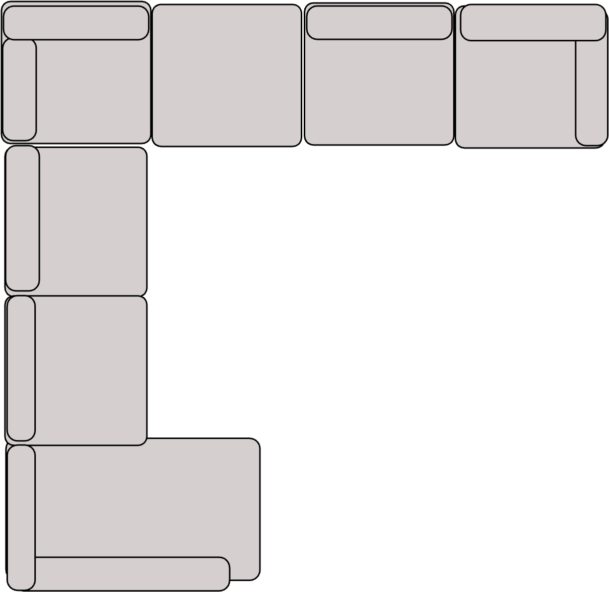 Canapé d'angle + méridienne
