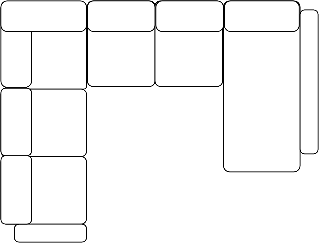 Canapé d'angle + méridienne