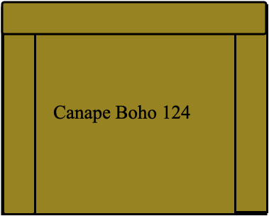 Canapé Boho 124 moutard