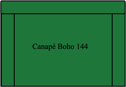 Canapé Boho 144 Vert