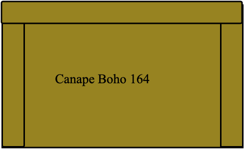 Canapé Boho 164 moutard
