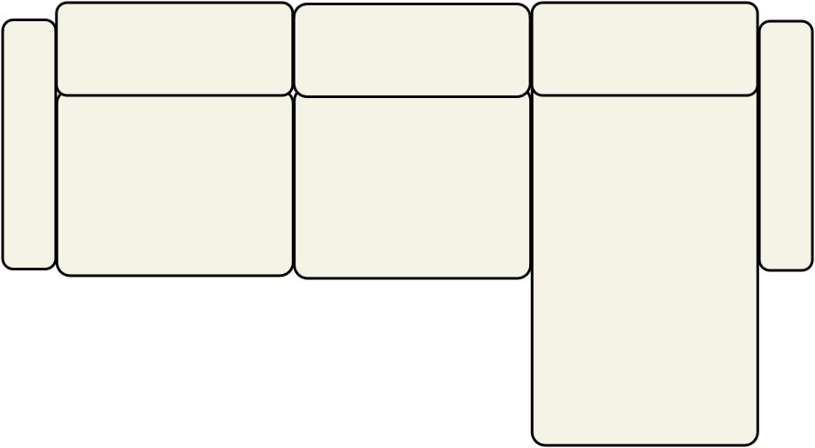Canapé méridienne droite slide bon