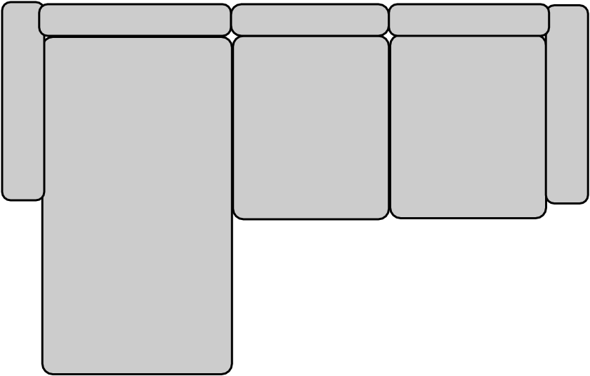 Canapé méridienne gauche