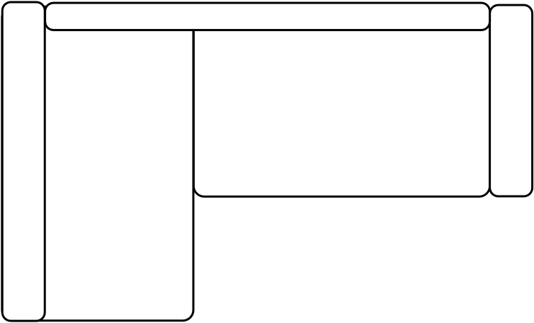 Canapé méridienne gauche