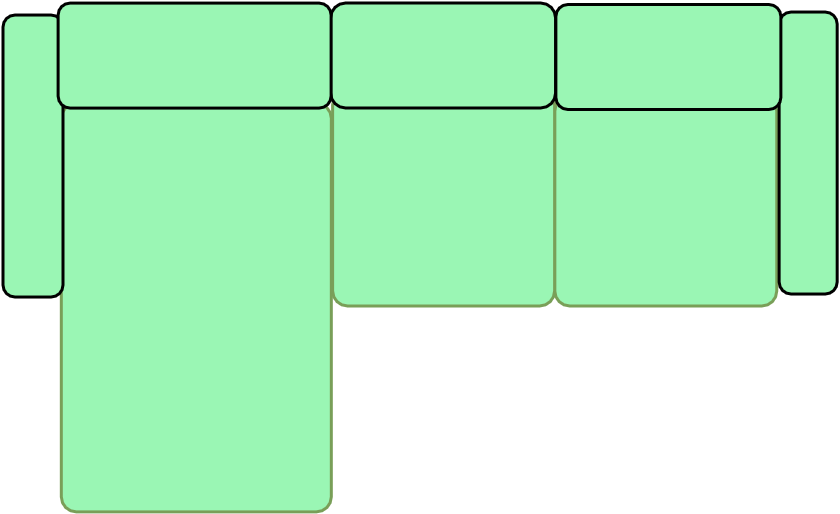 Canapé méridienne gauche