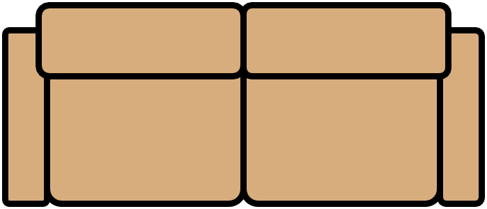 Canapé 3 places épais